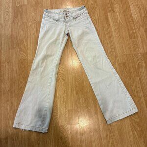 Women's Blue and Grey Jeans